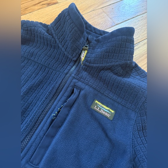 LL Bean Mountain Classic Windproof Fleece Jacket Womens Sz M Full Zip Navy Blue - Picture 3 of 11